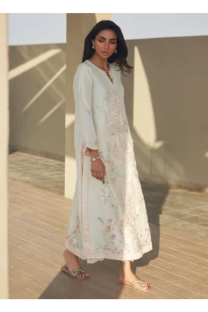 Coraline Ivory Silk Kaftan