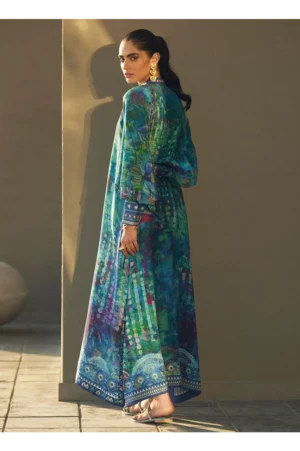 Tulum Blue Crepe Kaftan
