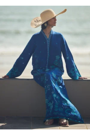 liri Ink Blue Kaftan