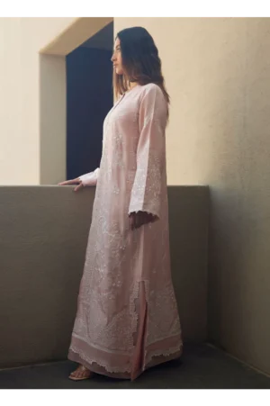 Nami Pale Pink Silk Kaftan