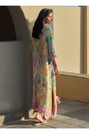 Riviera Rose Crepe Kaftan