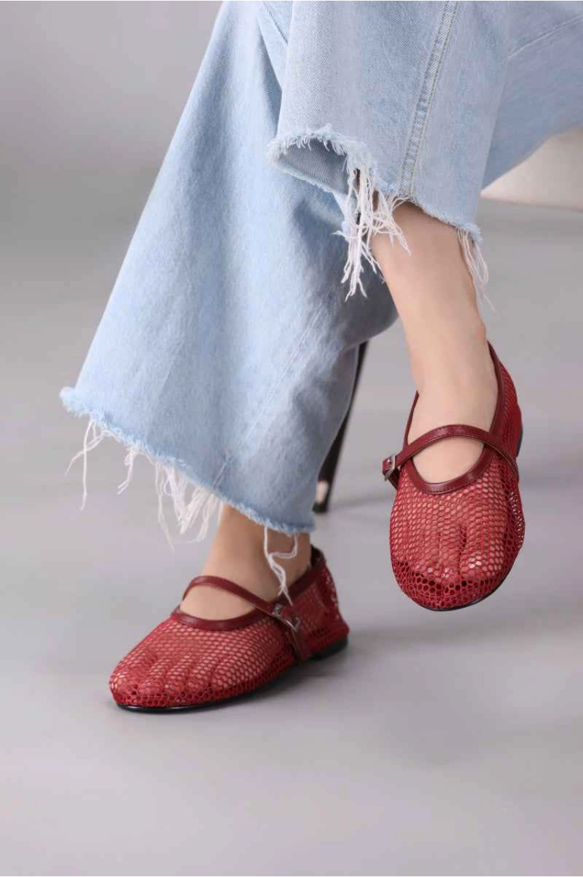 Crimson Breeze Mesh Mary Jane - Image 4