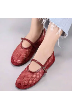 Crimson Breeze Mesh Mary Jane