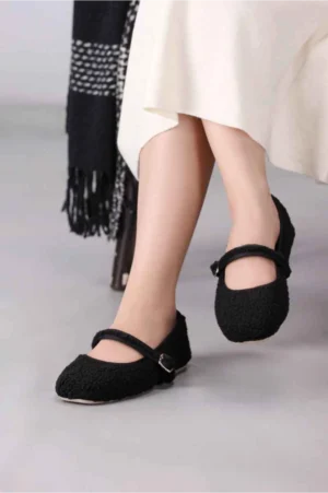 Noir Boucle Mary Jane