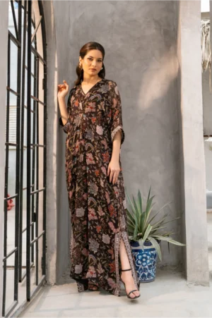 Mocha Bloom Kaftan