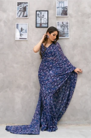Sapphire Twilight Saree