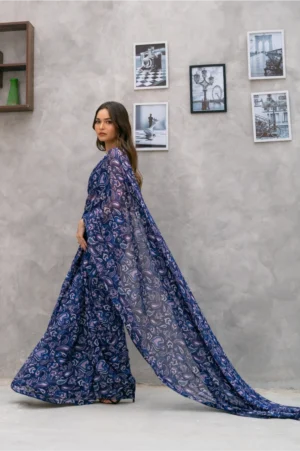 Sapphire Twilight Saree