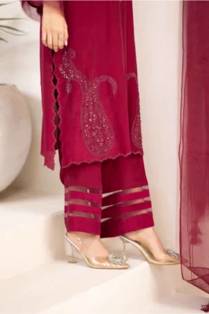 Layal Maroon 3-Piece