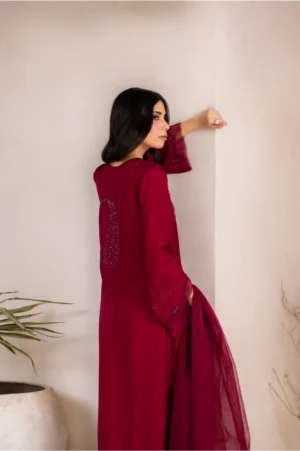 Layal Maroon 3-Piece