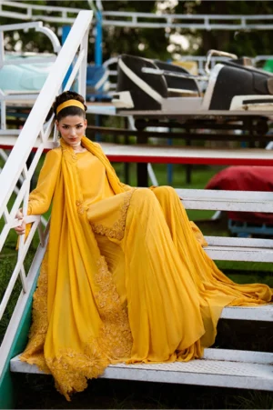 Honey Glow with Dupatta