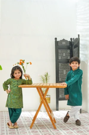 Green kurta trouser