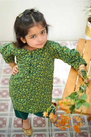 Green kurta trouser