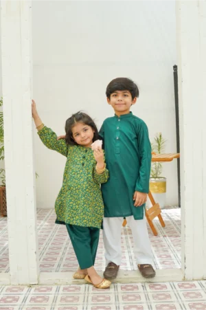 Green kurta trouser
