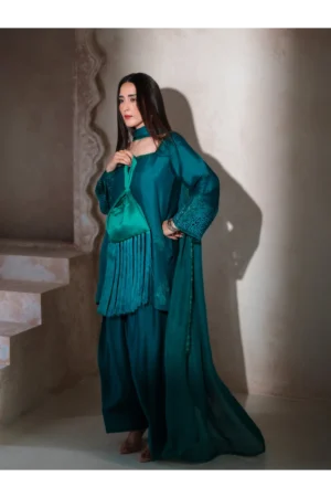 Persian Green Sheesha Silk (3 Piece)