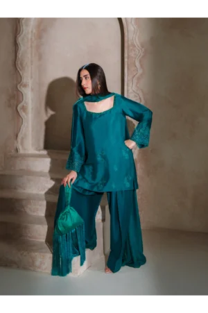 Persian Green Sheesha Silk (3 Piece)