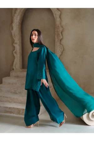 Persian Green Sheesha Silk (3 Piece)