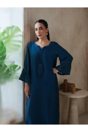 Terra Teal Sheesha Silk Kaftan