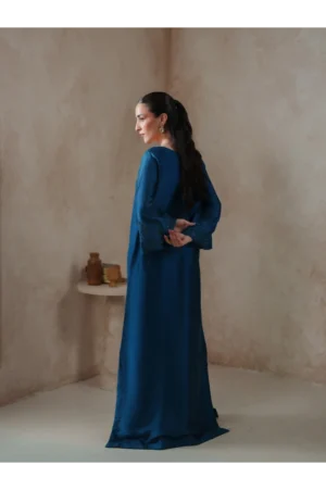 Terra Teal Sheesha Silk Kaftan