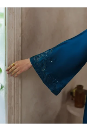 Terra Teal Sheesha Silk Kaftan