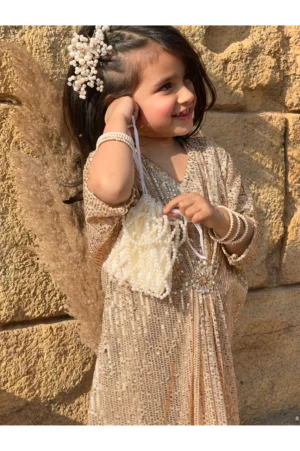 Soft Gold Sequin Kaftan