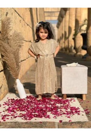 Soft Gold Sequin Kaftan
