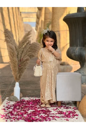 Soft Gold Sequin Kaftan