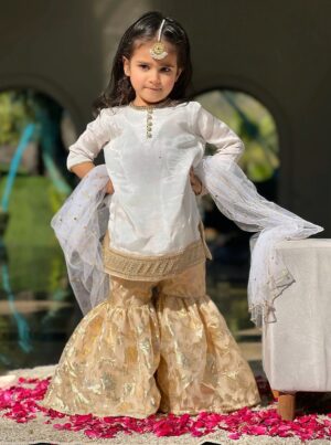 White Organza Gharara Set