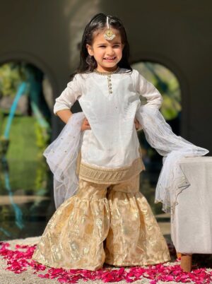 White Organza Gharara Set