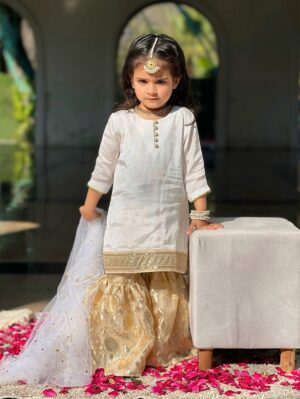 White Organza Gharara Set