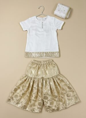 White Organza Gharara Set