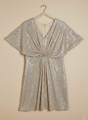 Soft Gold Sequin Kaftan
