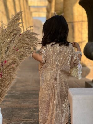 Soft Gold Sequin Kaftan
