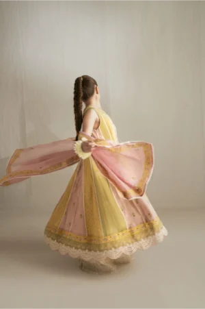 Sunshine Chunari Anarkali with Crushed Azaar - Rtd