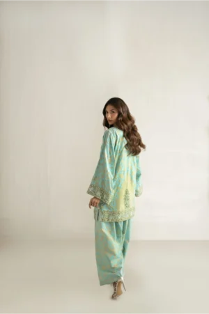 Seafoam Meadow Printed Suit