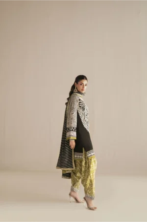Obsidian Citron Stripe Kurta Set