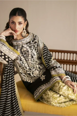Obsidian Citron Stripe Kurta Set