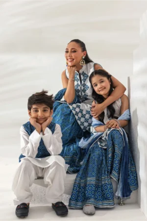 Indigo Ajrak Gharara