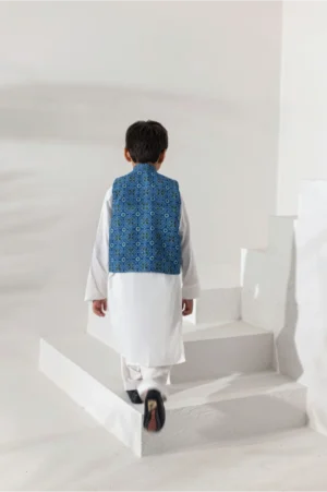 Ajrak Waistcoat Set