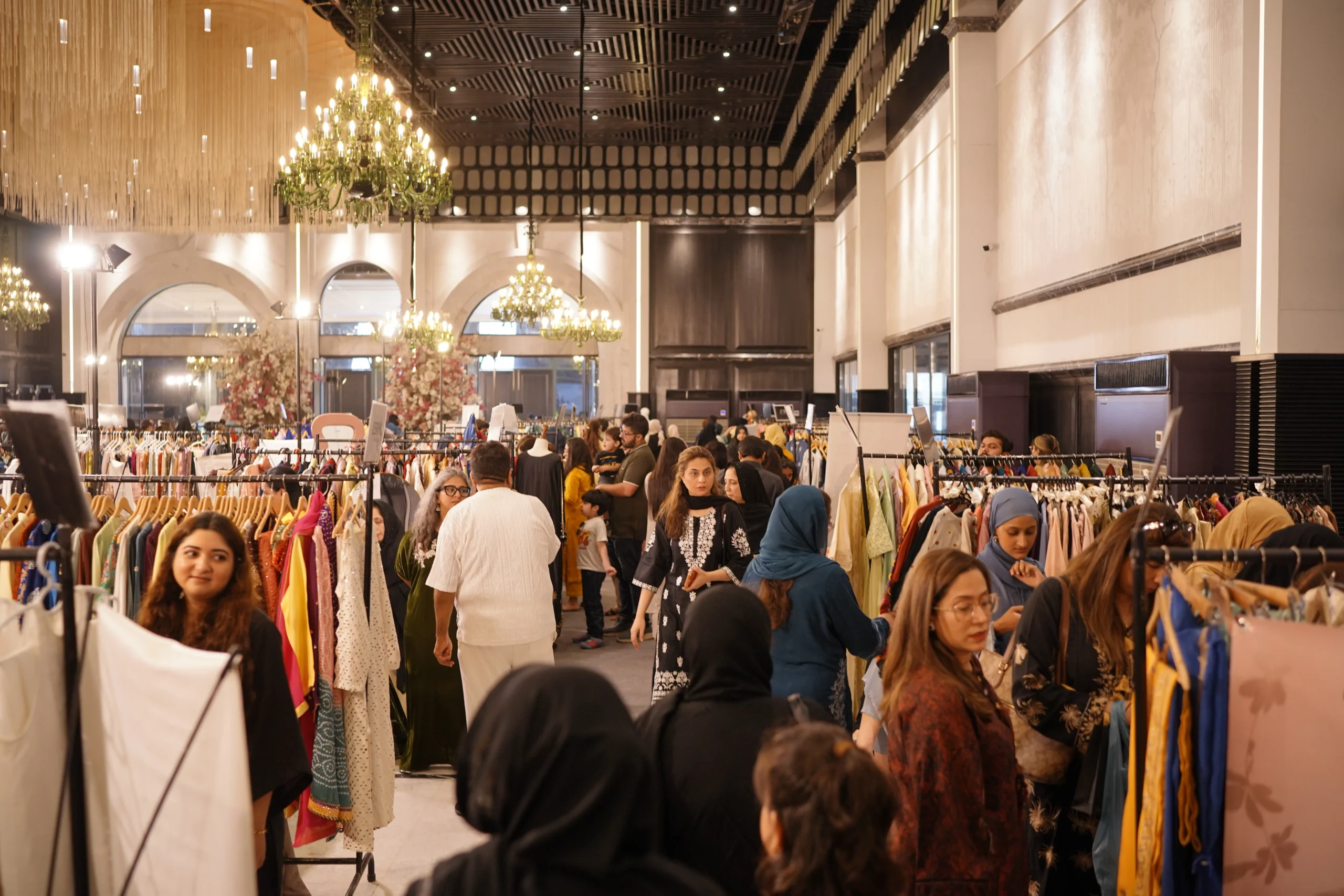 Overview of the bustling Eid Souk event