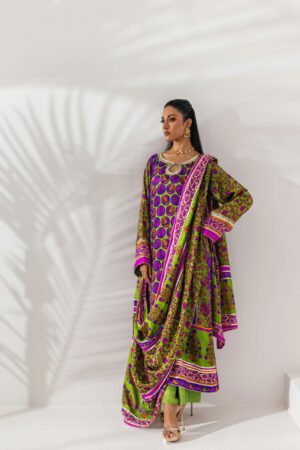 Chartreuse & Magenta Vibrant Printed Drape Set