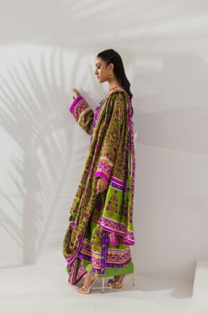 Chartreuse & Magenta Vibrant Printed Drape Set