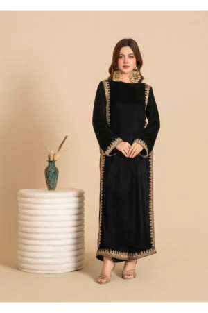 Stillness Black Velvet Dress