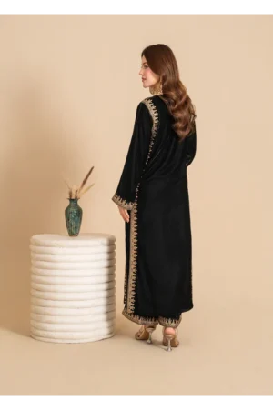 Stillness Black Velvet Dress