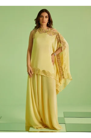 Solenne Shirt And Drape Dupatta With Pants