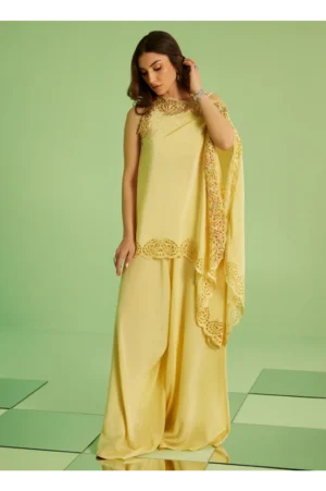 Solenne Shirt And Drape Dupatta With Pants