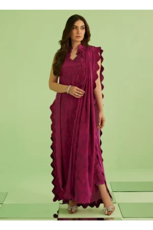 Lilia Long Shirt With Drape Dupatta