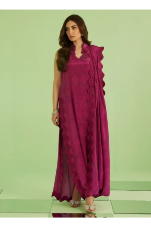 Lilia Long Shirt With Drape Dupatta