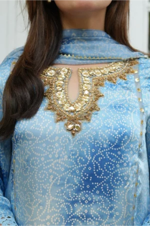 Blue Bandhani Bliss