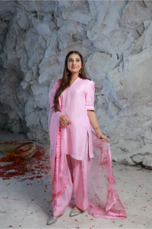 3-Piece Korean Raw Silk Suit