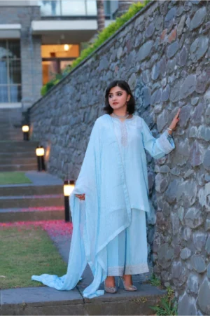3-Piece Korean Raw Silk Suit